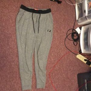 Nike Joggers in Grey with windbreaker detail